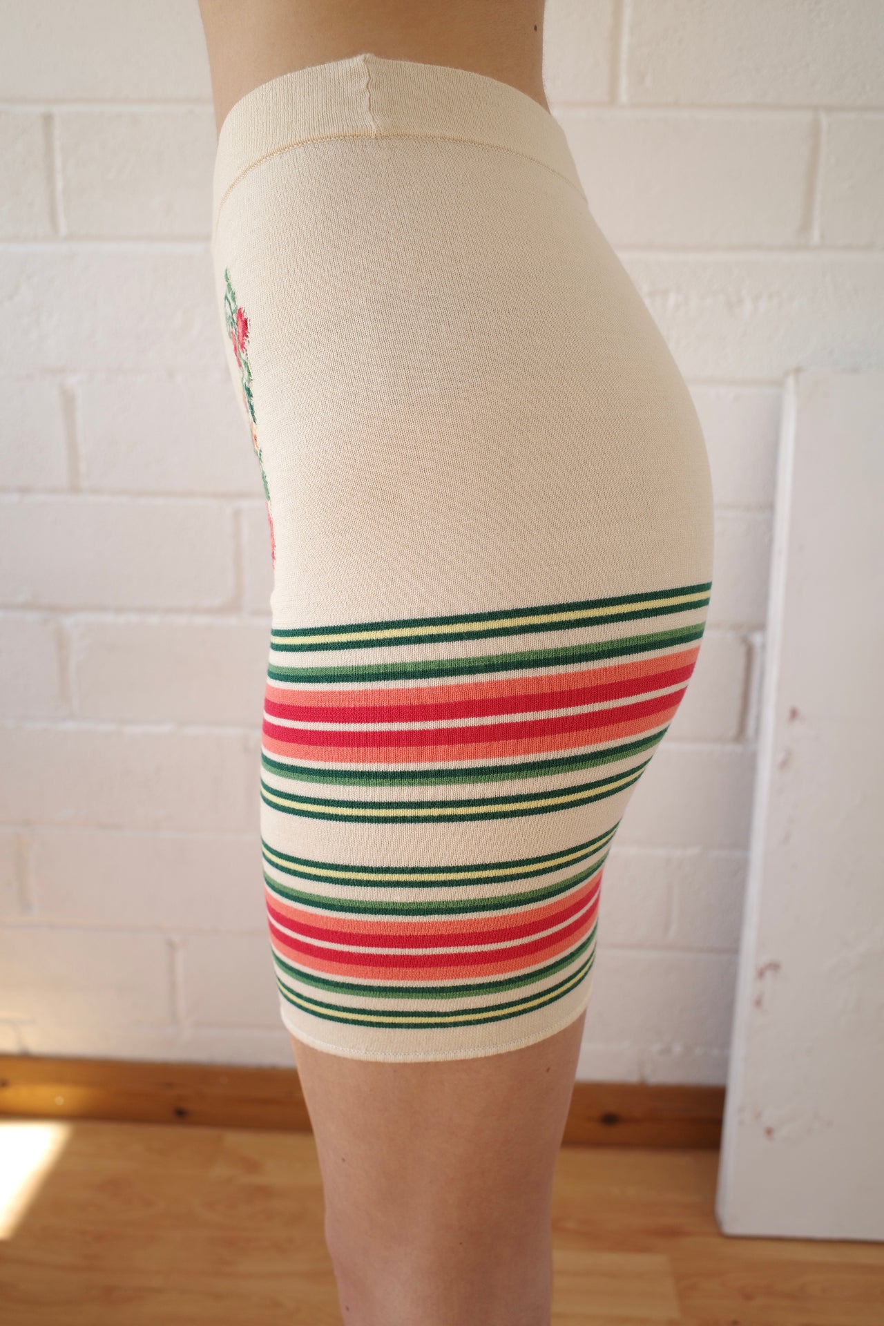 The Knit Bike Short - Cream