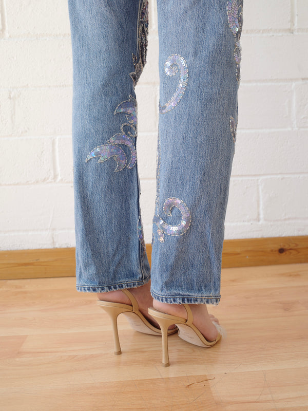 The Reconstituted Vintage Sequin Jean