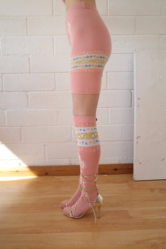 The Knit Bike Short- Salmon