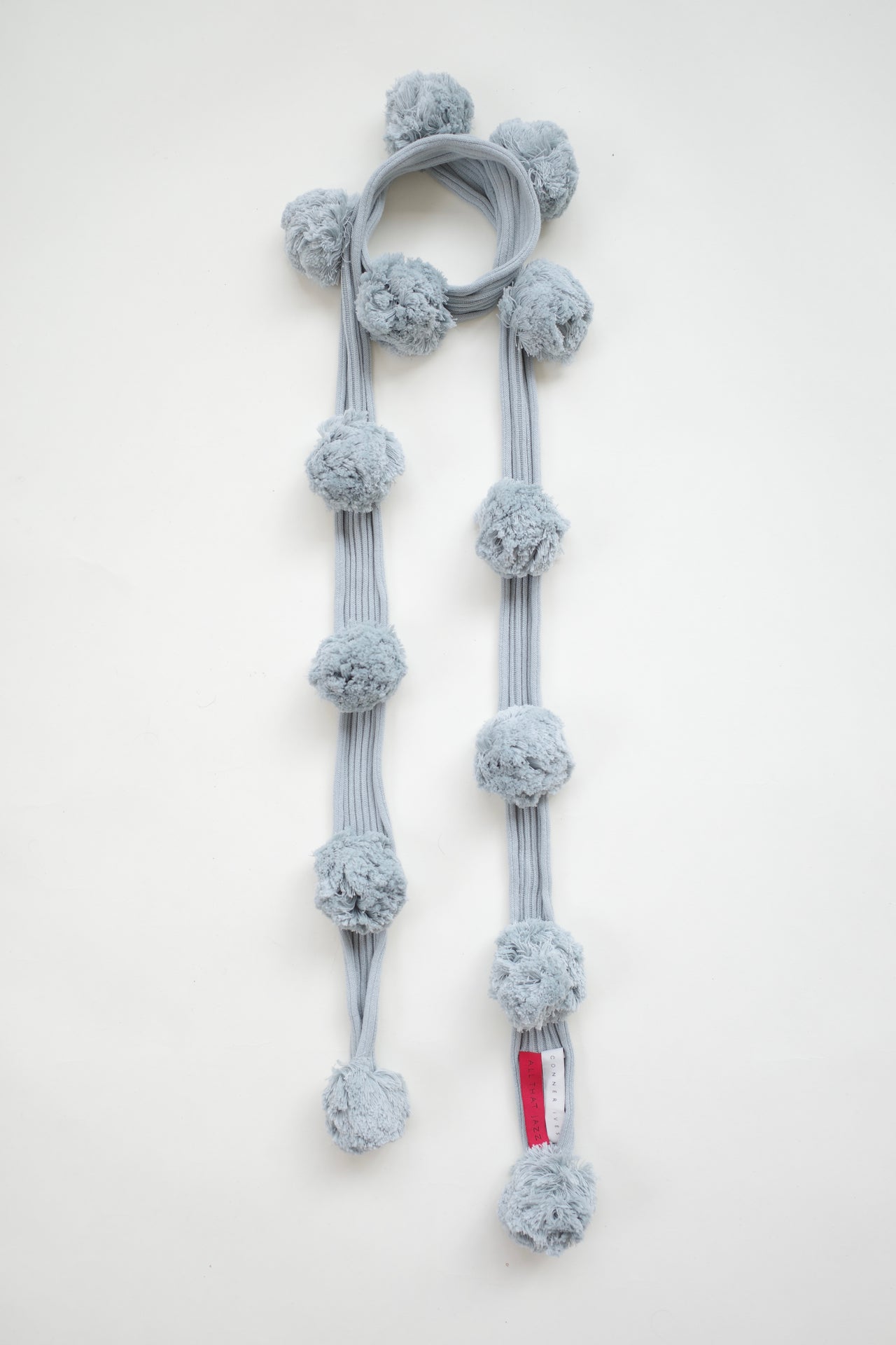 The Pom Pom Scarf - Grey