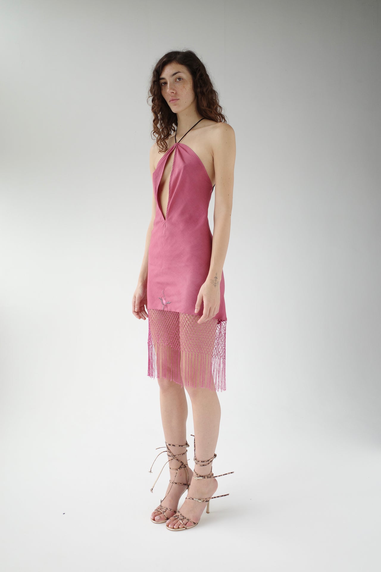 The Demi Couture Piano Shawl Mini Dress- Extra Small