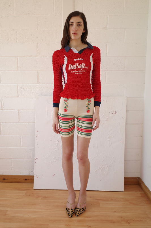 The Knit Bike Short - Cream