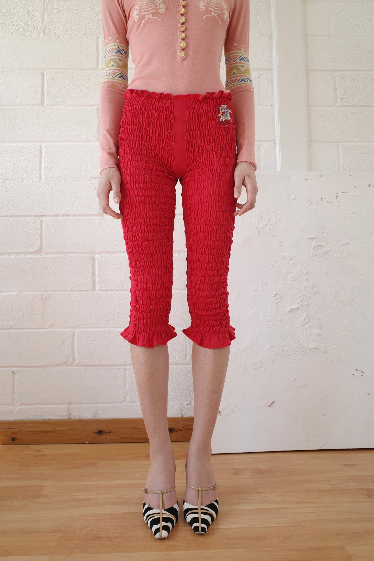 The Shirred Capri Trouser