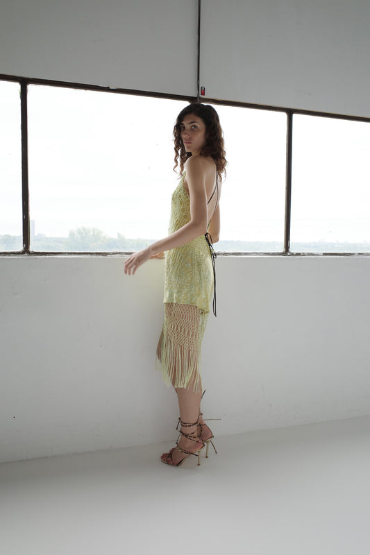 The Demi Couture Piano Shawl Mini Dress- Small