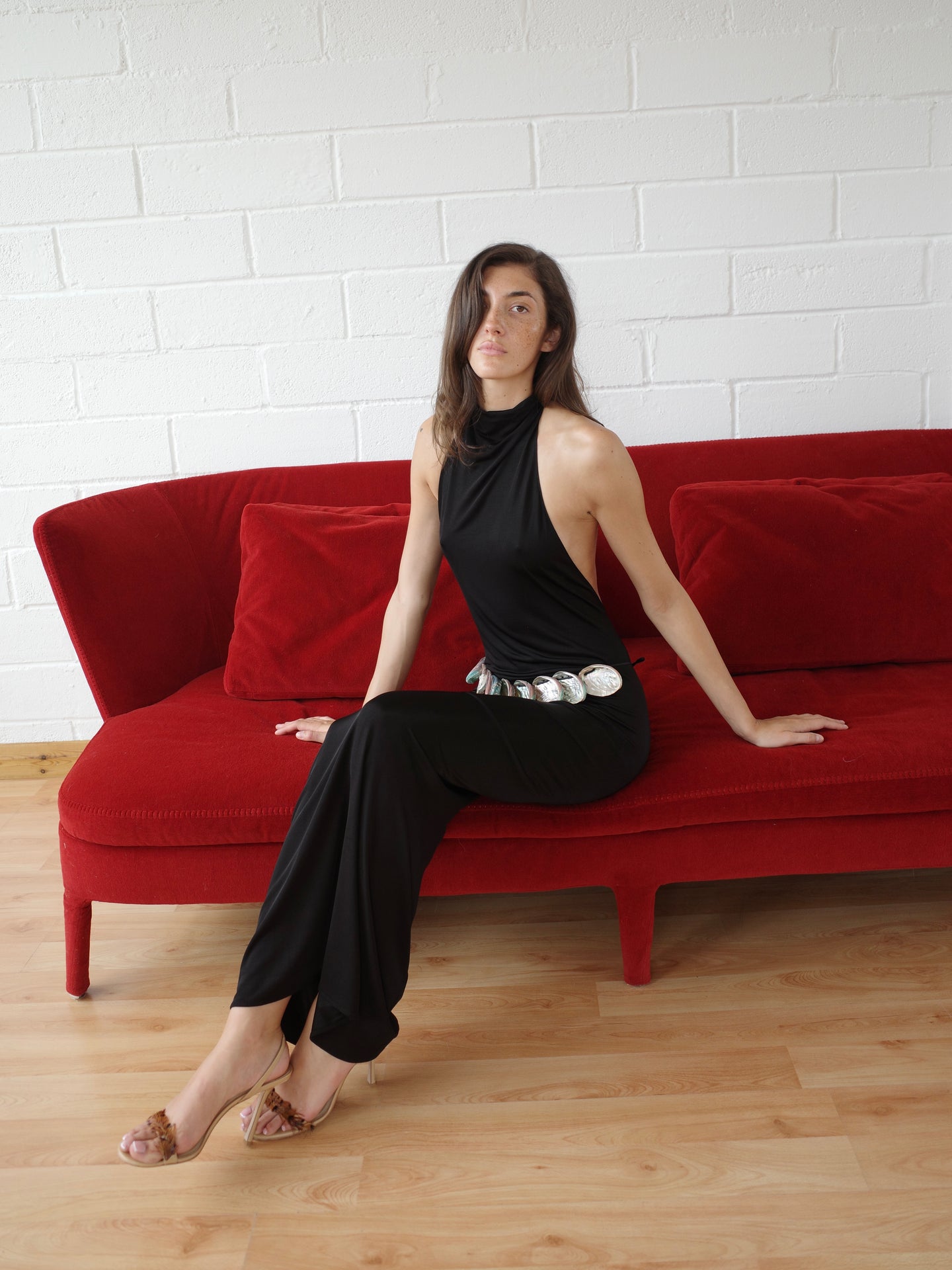 The Abalone Shell Belt Maxi Dress