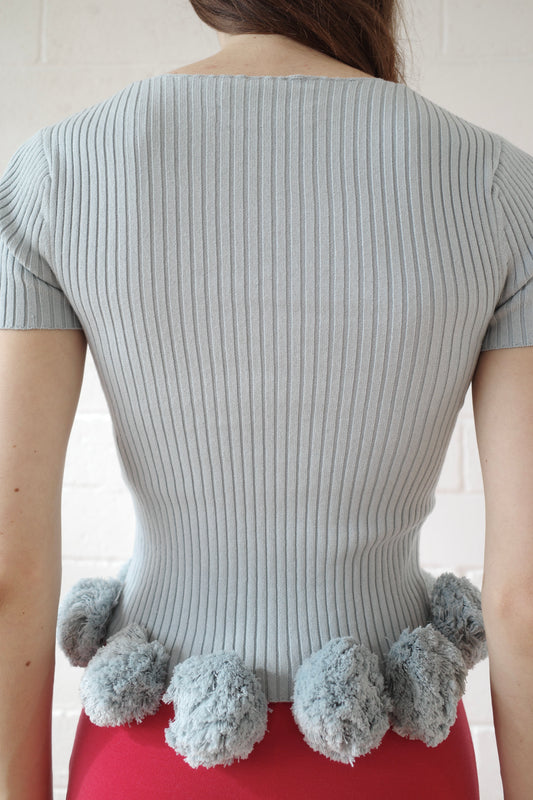 The Pom Pom Tee - Grey
