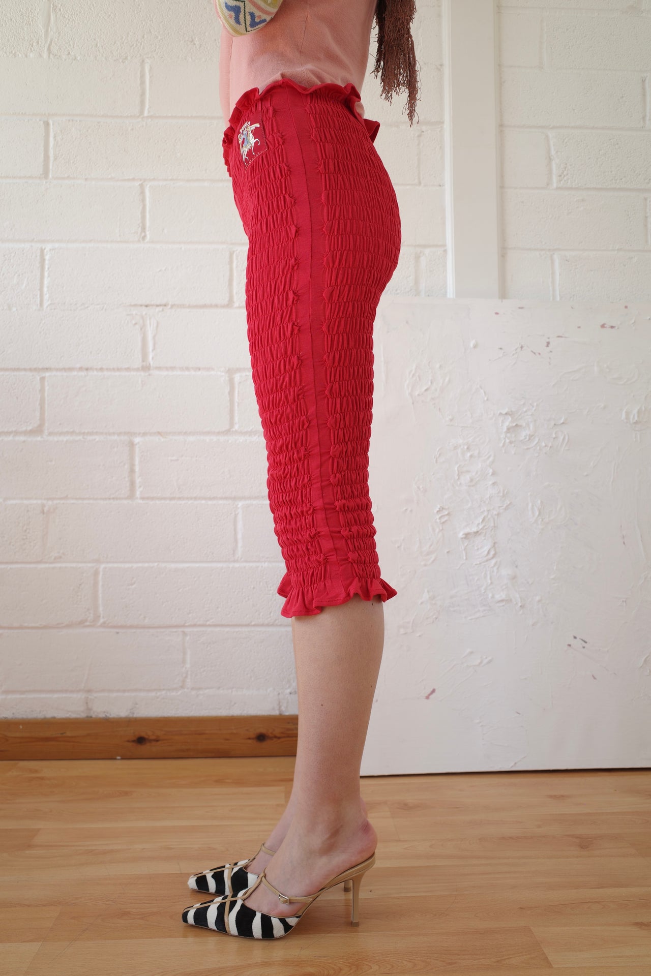 The Shirred Capri Trouser