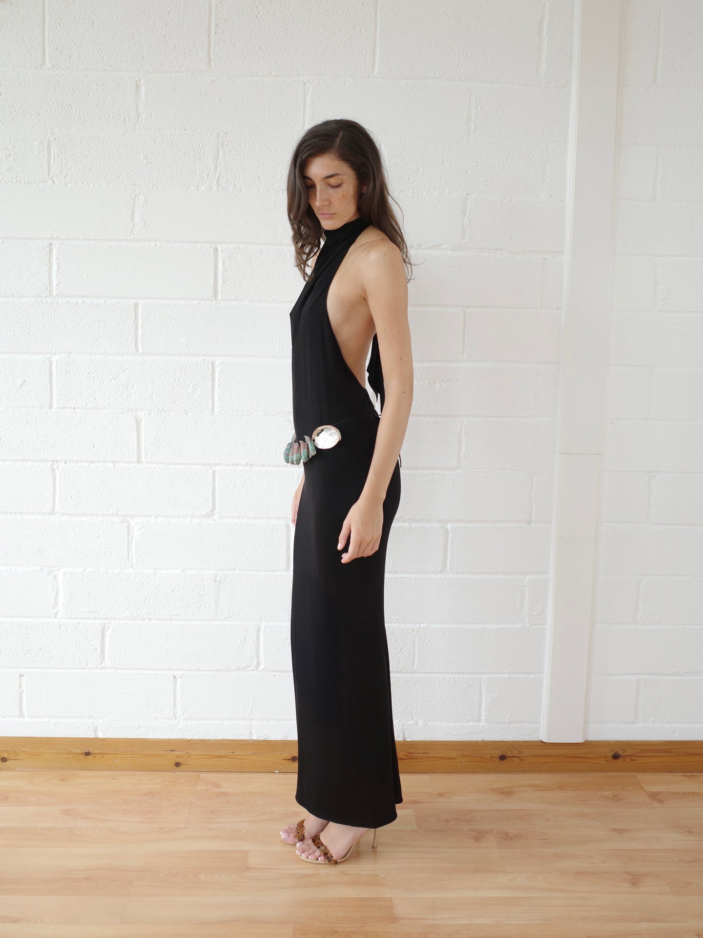 The Abalone Shell Belt Maxi Dress