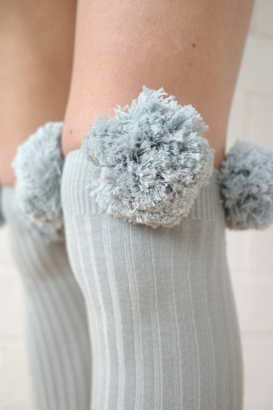 The Pom Pom Sock - Grey