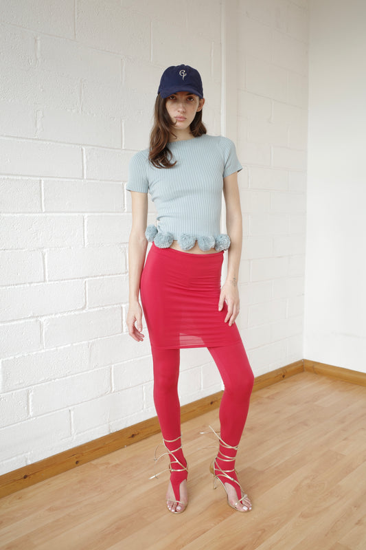 The Pom Pom Tee - Grey