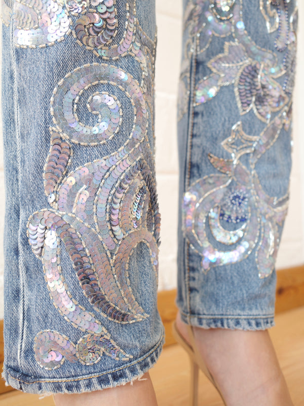 The Reconstituted Vintage Sequin Jean