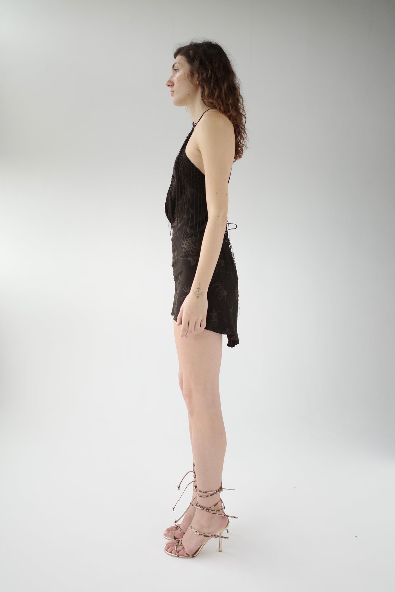The Demi Couture Piano Shawl Mini Dress- Small
