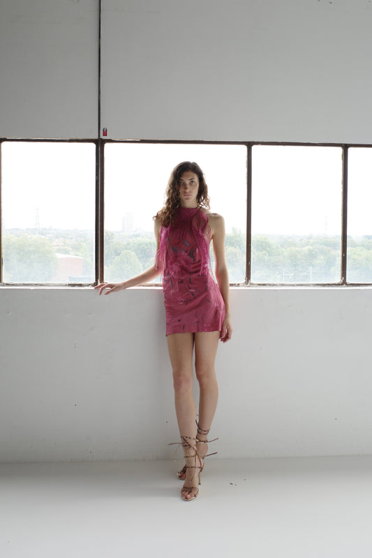 The Demi Couture Piano Shawl Mini Dress- Small