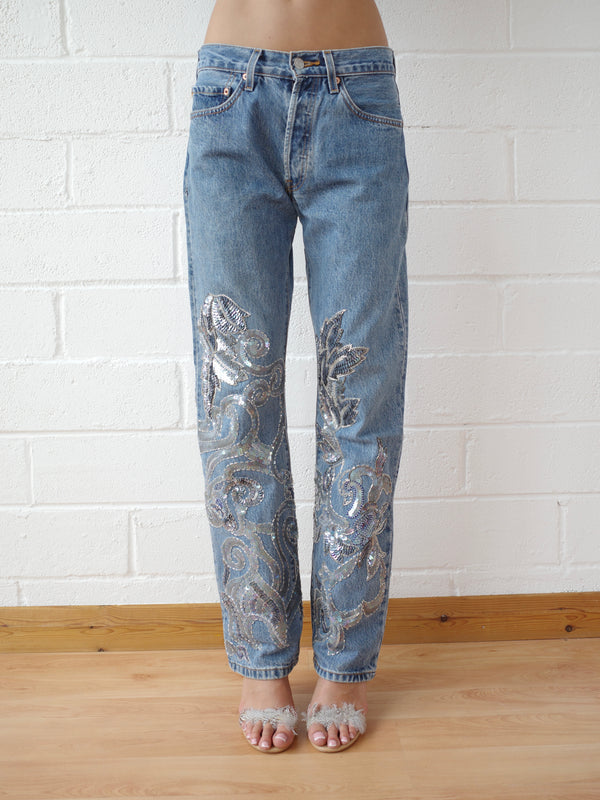 The Reconstituted Vintage Sequin Jean