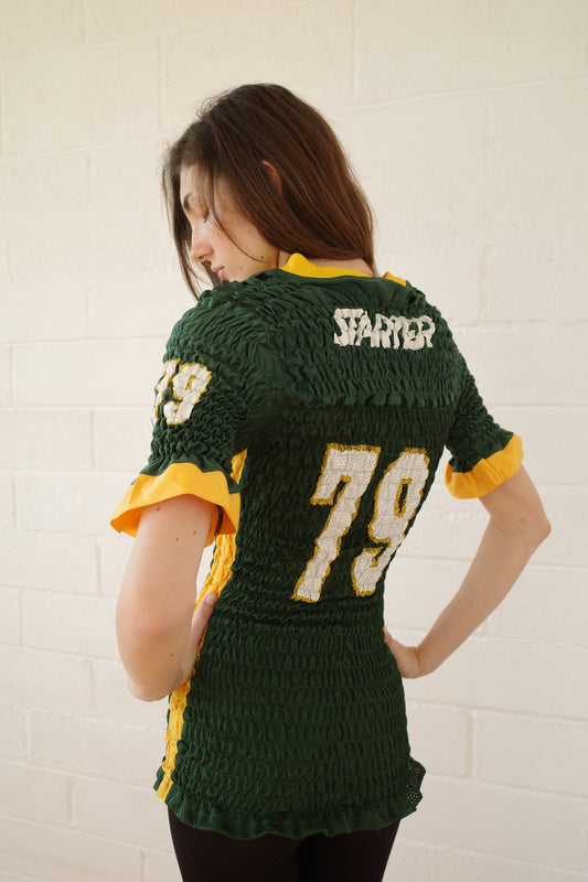 The Reconstituted Shirred US Football Top